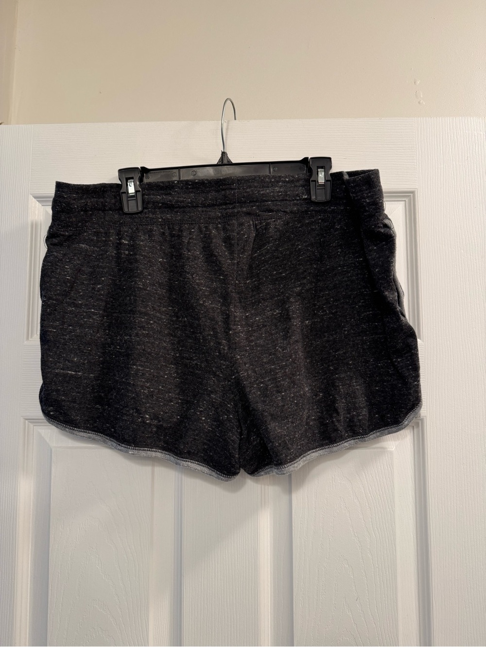 Athletic Works Black Charcoal Heather Drawstring Athletic Shorts